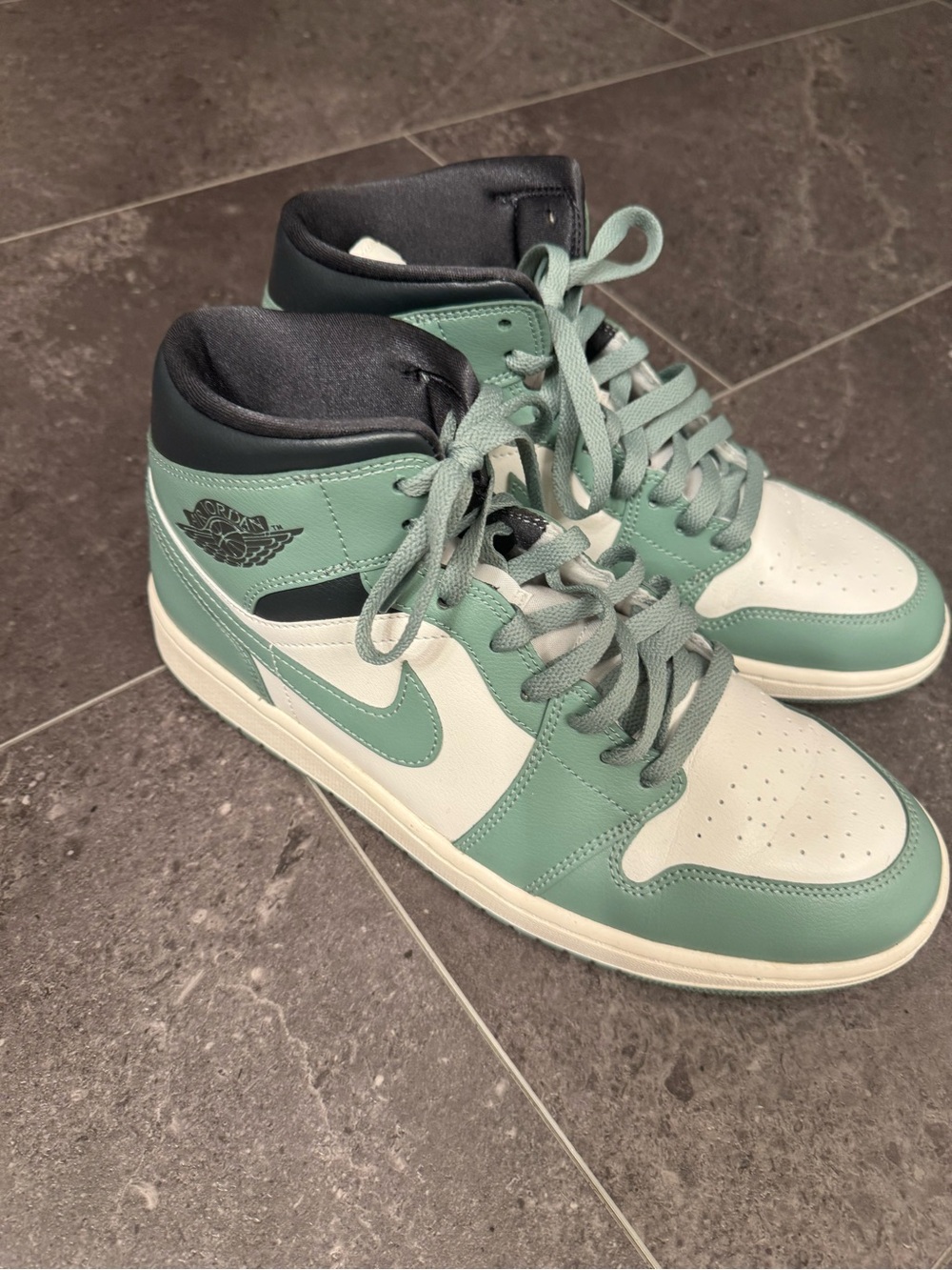 Nike Women’s  High-Top Sneakers in Sage  and White